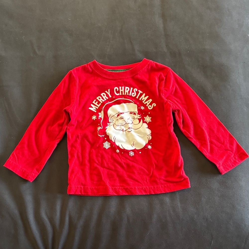 Holiday Time Red Santa Long Sleeve Tee